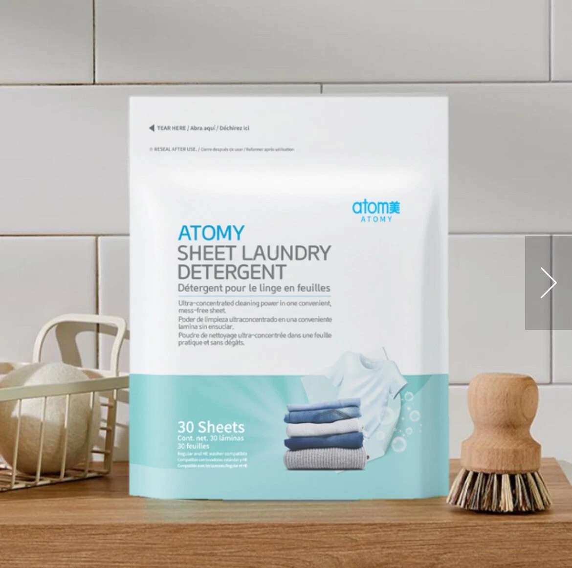 Atomy Sheet Laundry Detergent 30 folhas